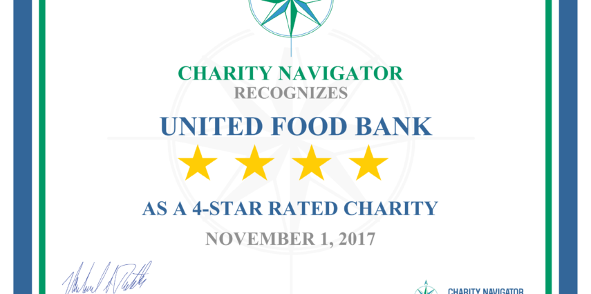 Charity Navigator Four-Star Certificate